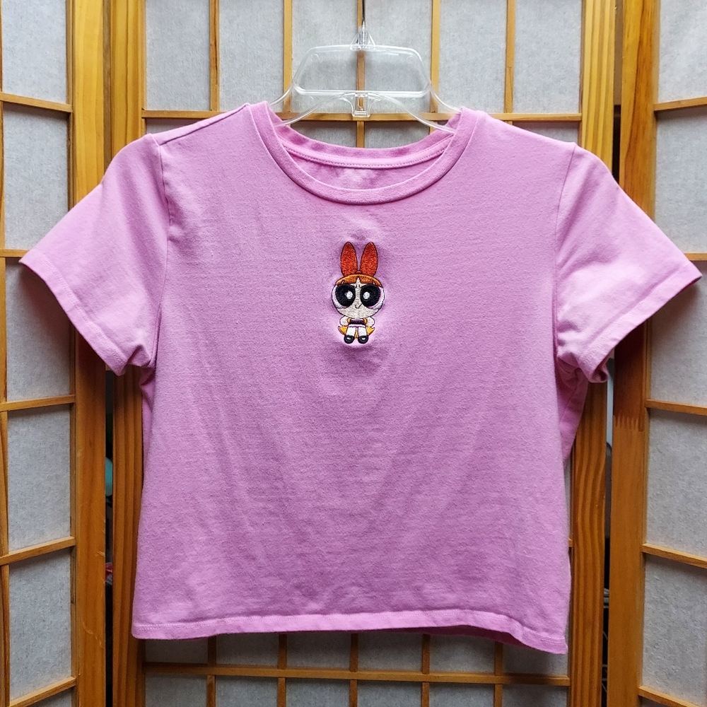 💗The Powerpuff Girls Blossom stretchy crop top juniors M women's S